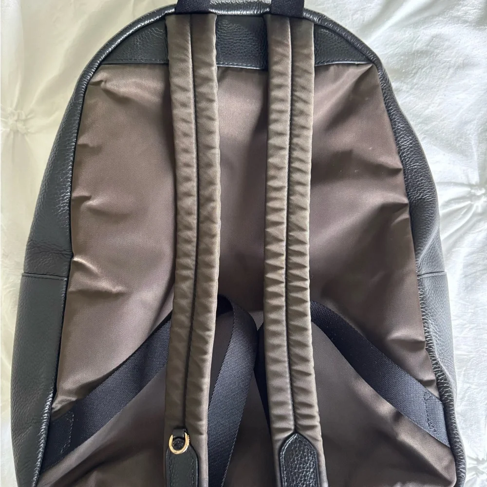 Coach Black Leather Backpack with Gold Accents - Picture 5 of 9